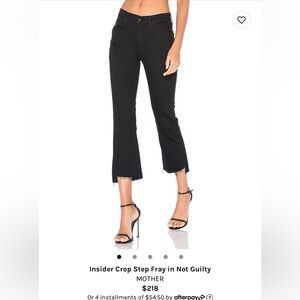 Mother Denim Insider Crop Step Fray - color “not guilty”